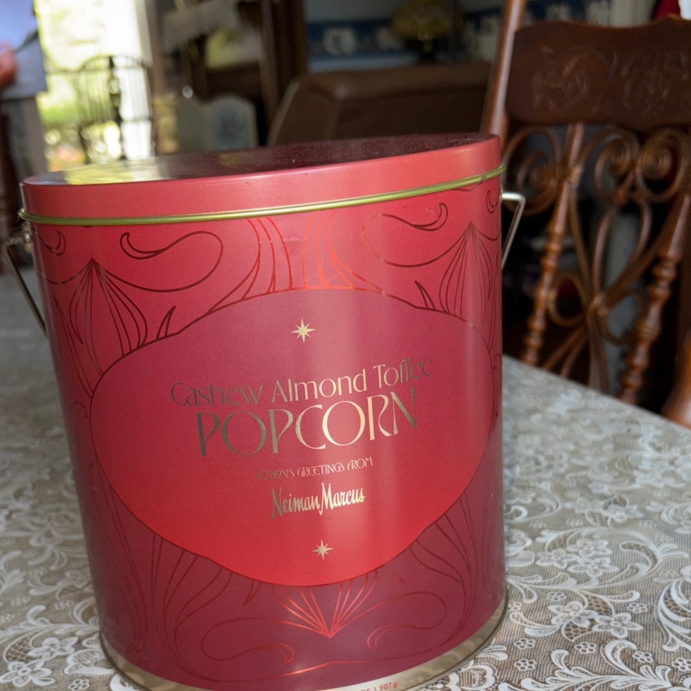 Neiman Marcus Red Popcorn Tin